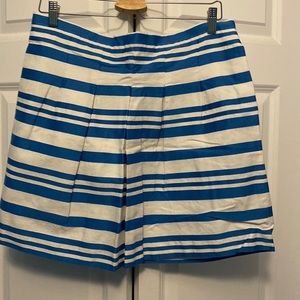 LOFT Blue and White Stripe Pleated Skirt size 12